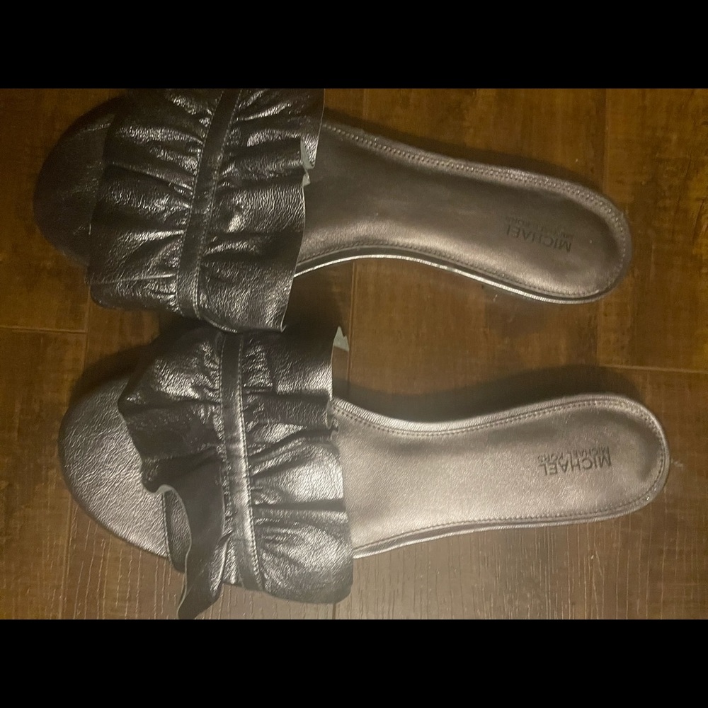 Michael kors Silver sandals size 11
